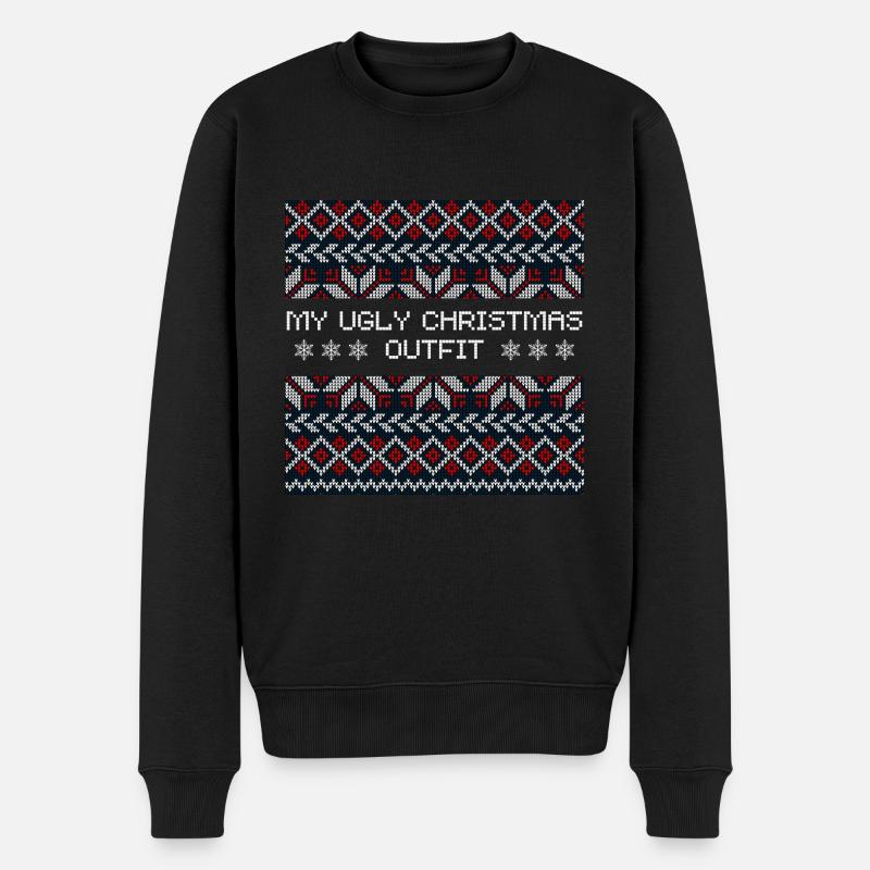 Grim julegave - Økologisk premium-sweatshirt til mænd - sort