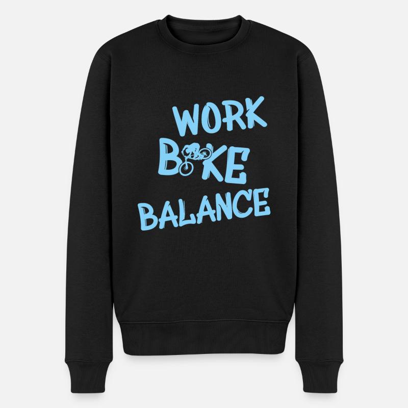 work bike balance - Männer Premium Bio Pullover - Schwarz