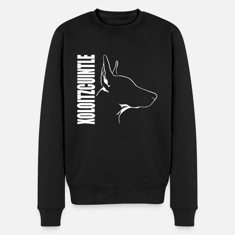 XOLOITZCUINTLE Xolo Hund Hunde Nackthund Wilsigns - Männer Premium Bio Pullover - Schwarz