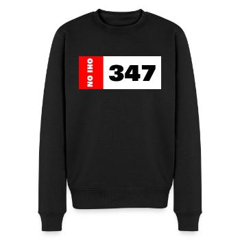 OHI ON 347 - SA-INT - Es ist vorbei - Männer Premium Bio Pullover - Schwarz - Vorne - Nico (187cm)