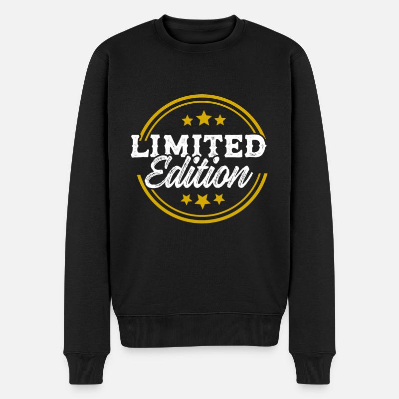 Limited Edition - Männer Premium Bio Pullover - Schwarz