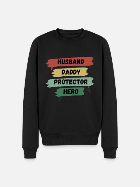 Husband Daddy Daddy Gift - Men's Premium Organic Jumper - black