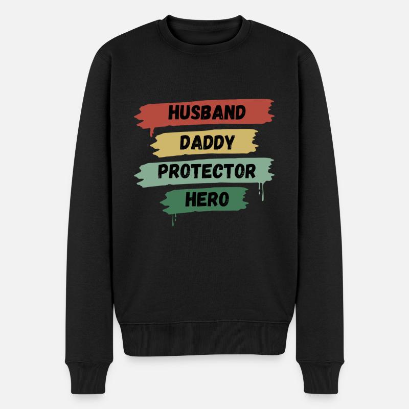 Husband Daddy Daddy Gift - Men's Premium Organic Jumper - black