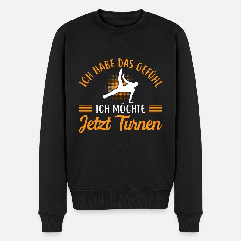 Turnen Mädchen Gymnastik Turnanzug Turnerin - Männer Premium Bio Pullover - Schwarz