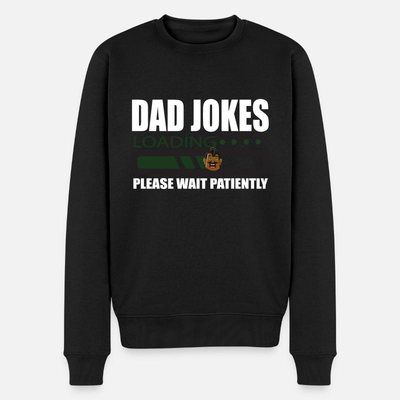 Dad Jokes - Männer Premium Bio Pullover - Schwarz
