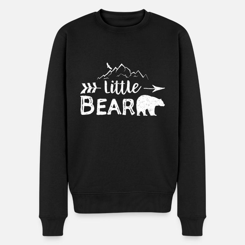 Little Bear - Camping - Männer Premium Bio Pullover - Schwarz