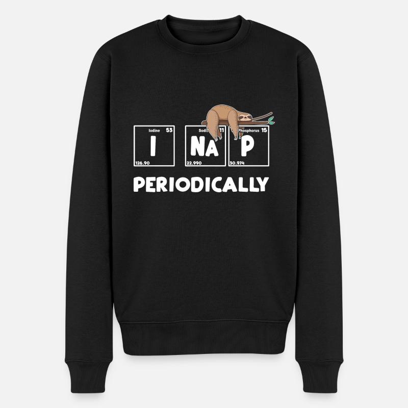 I Nap Periodically - Männer Premium Bio Pullover - Schwarz