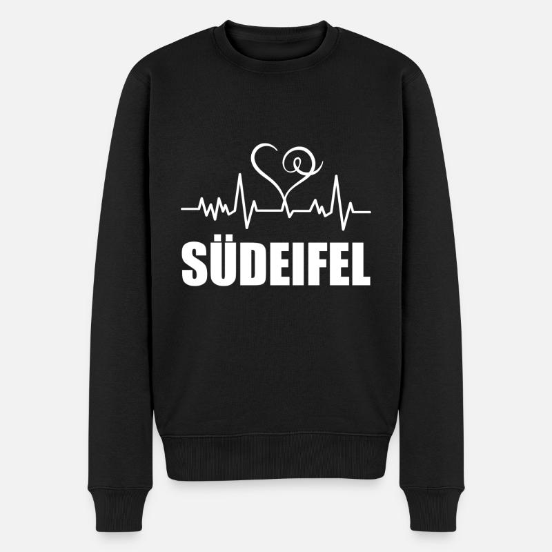 Heartbeat Südeifel - Männer Premium Bio Pullover - Schwarz