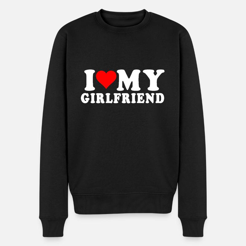i love my girlfriend - Pull Premium bio Homme - noir