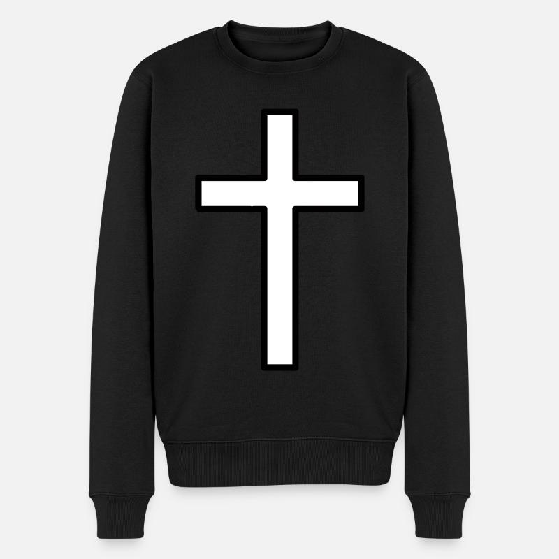 simple croix chic - Pull Premium bio Homme - noir