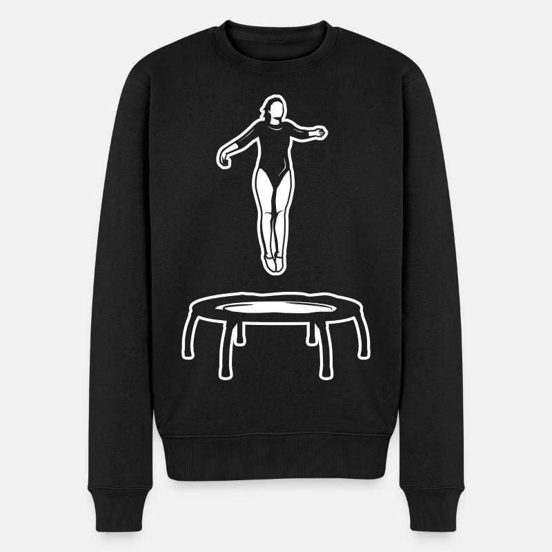 Trampolinspringerin Mädchen - Männer Premium Bio Pullover - Schwarz