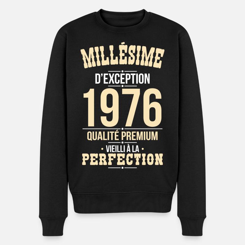 1976 – Millésime d’exception – Qualité premium - Pull Premium bio Homme - noir
