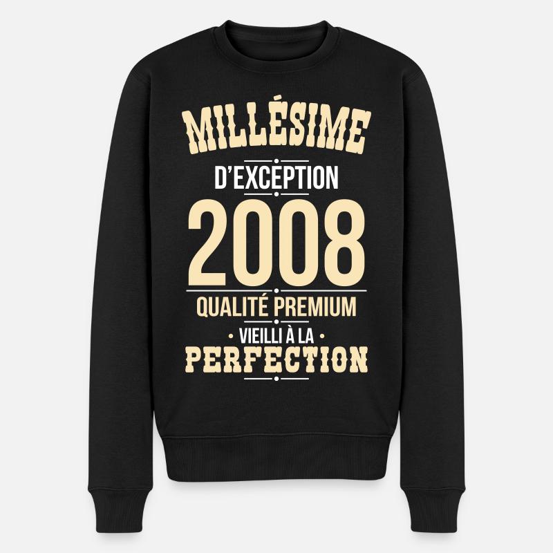 2008 – Millésime d’exception – Qualité premium - Pull Premium bio Homme - noir