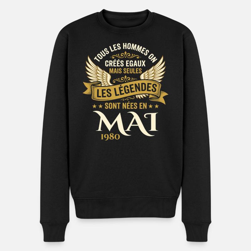 Anniversaire Mai 1980 - Pull Premium bio Homme - noir