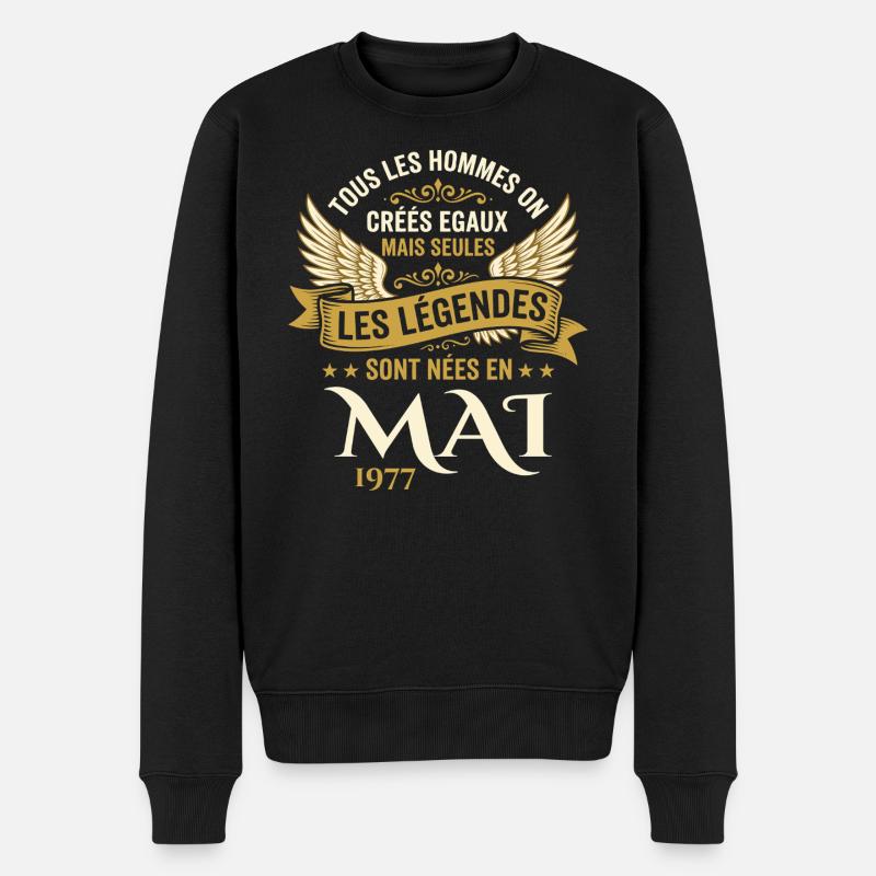 Anniversaire Mai 1977 - Pull Premium bio Homme - noir