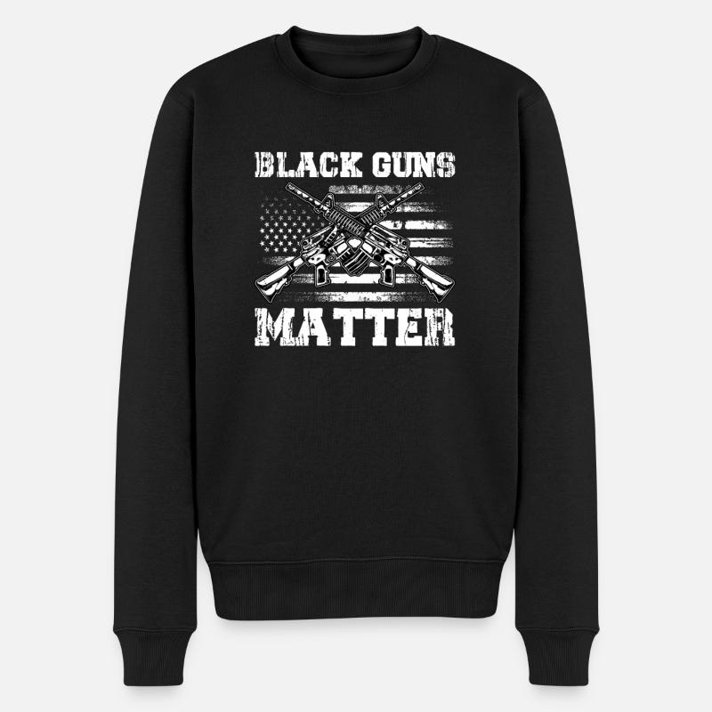 Black Guns Matter - Männer Premium Bio Pullover - Schwarz