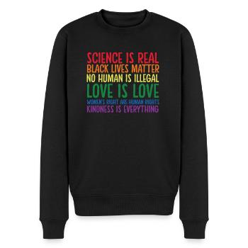 Kindness is EVERYTHING Science is Real Love - Pull Premium bio Homme - noir - Devant - Nico (187cm)