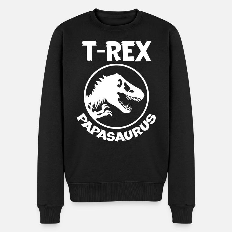 Papasaurus - Pull Premium bio Homme - noir