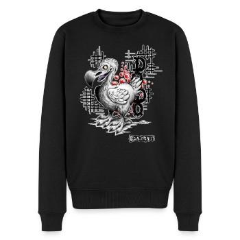 DODO 2022 - Männer Premium Bio Pullover - Schwarz - Vorne - Nico (187cm)