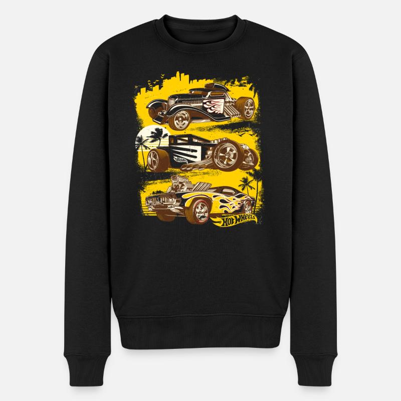 Hot Wheels Hot Rod - Männer Premium Bio Pullover - Schwarz