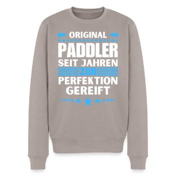 Les pagayeurs ont mûri à la perfection - Pull Premium bio Homme - taupe - Devant - Nico (187cm)
