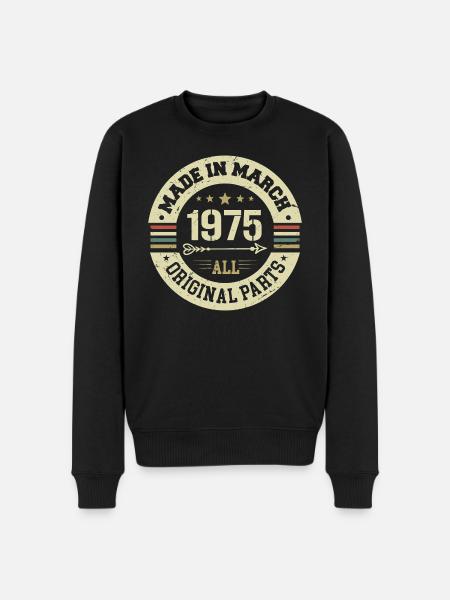 Legendary since March 1975 - Men's Premium Organic Jumper - black