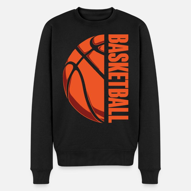 Joueurs de basket-ball - Pull Premium bio Homme - noir