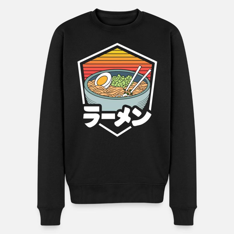 Ramen rétro - Pull Premium bio Homme - noir