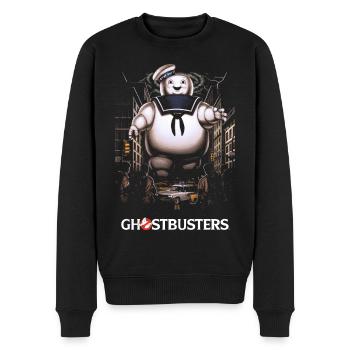 Ghostbusters Marshmallow-Mann - Männer Premium Bio Pullover - Schwarz - Vorne - Nico (187cm)