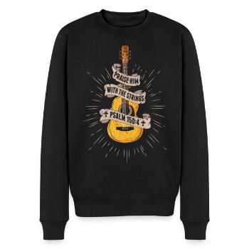 Praise Him With The Strings Jesus Guitare acoustique - Pull Premium bio Homme - noir - Devant - Nico (187cm)