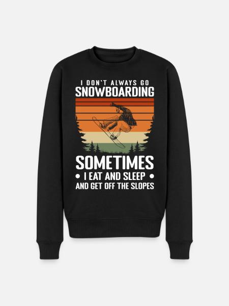Snowboarding Ski - Men's Premium Organic Jumper - black