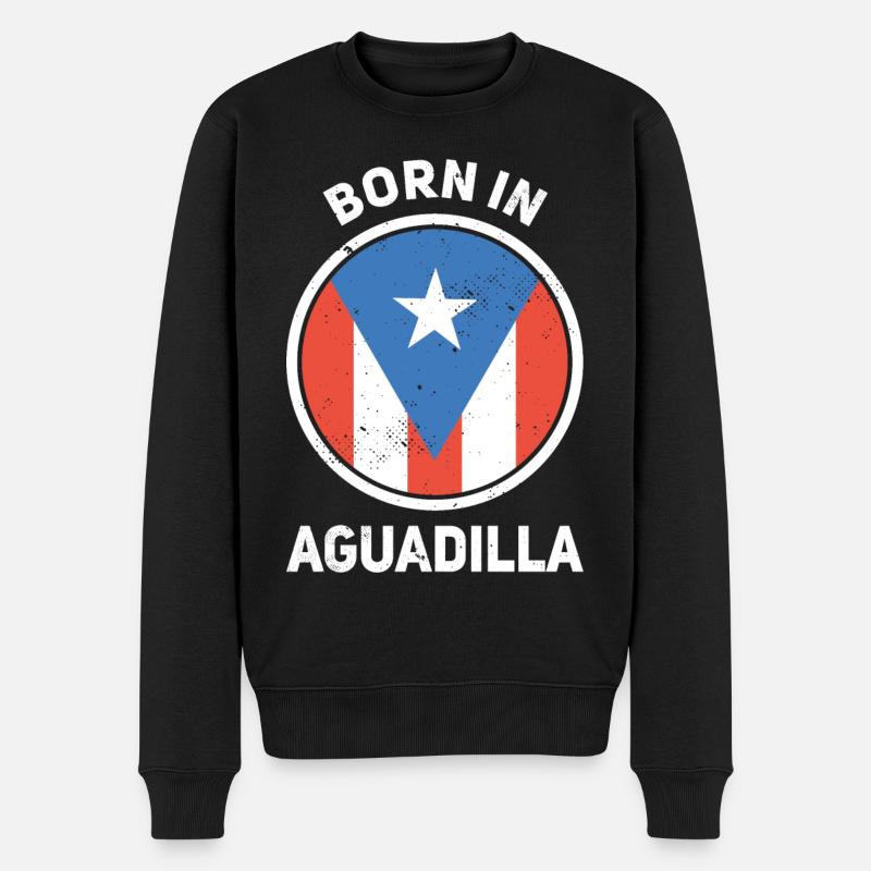 Puerto Rico - Männer Premium Bio Pullover - Schwarz