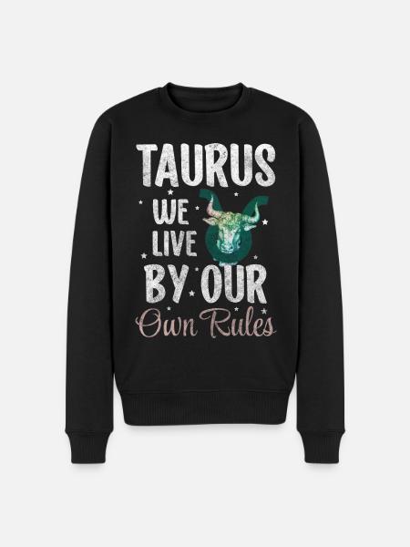 Taurus Earth Birth Symbol - Men's Premium Organic Jumper - black