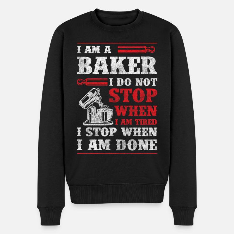 Backen Kuchen Muffin - Männer Premium Bio Pullover - Schwarz