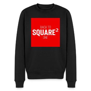 Square Streetwear: Fun & Clear Statement - Pull Premium bio Homme - noir - Devant - Nico (187cm)