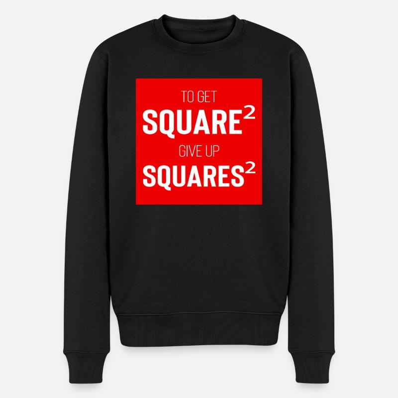 Square Streetwear: Fun & Clear Statement - Pull Premium bio Homme - noir