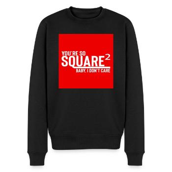 Square Streetwear: Fun & Clear Statement - Pull Premium bio Homme - noir - Devant - Nico (187cm)