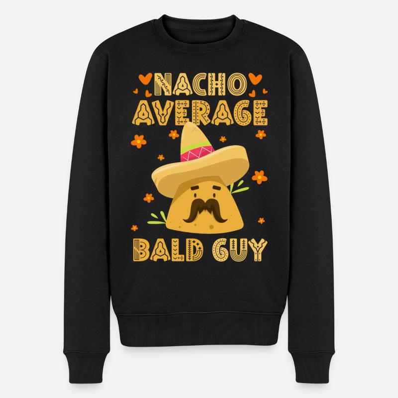 Frisur Glatzenträger Keine Haare - Männer Premium Bio Pullover - Schwarz