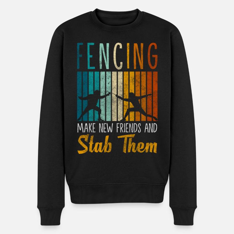 Fechten En Garde Hobby - Männer Premium Bio Pullover - Schwarz