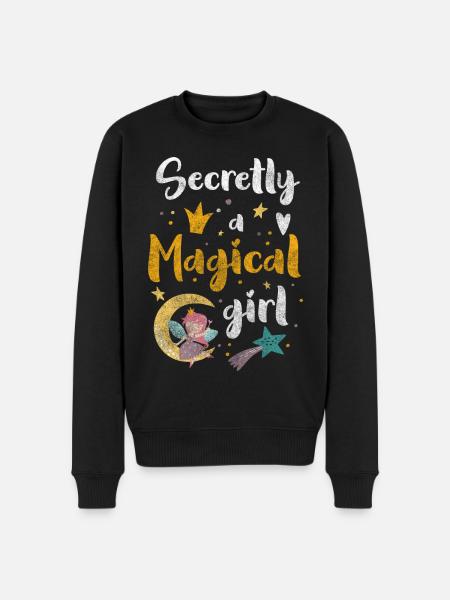 Fantasy Child Girl Magic - Men's Premium Organic Jumper - black