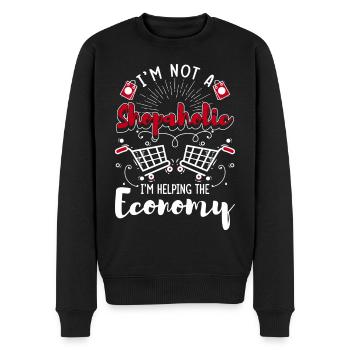 Einkauf Frau Shopping Queen Geld - Männer Premium Bio Pullover - Schwarz - Vorne - Nico (187cm)