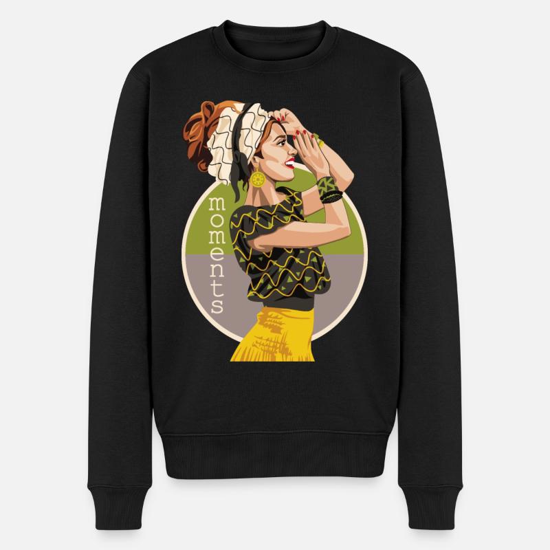 Unvergessliche Momente - Männer Premium Bio Pullover - Schwarz