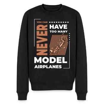 Modellflugzeug Himmel Flieger - Männer Premium Bio Pullover - Schwarz - Vorne - Nico (187cm)