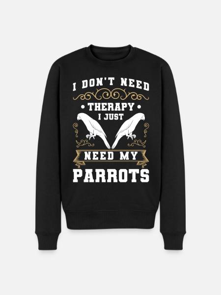 Macaw Feathers Flying Tropics - Men's Premium Organic Jumper - black