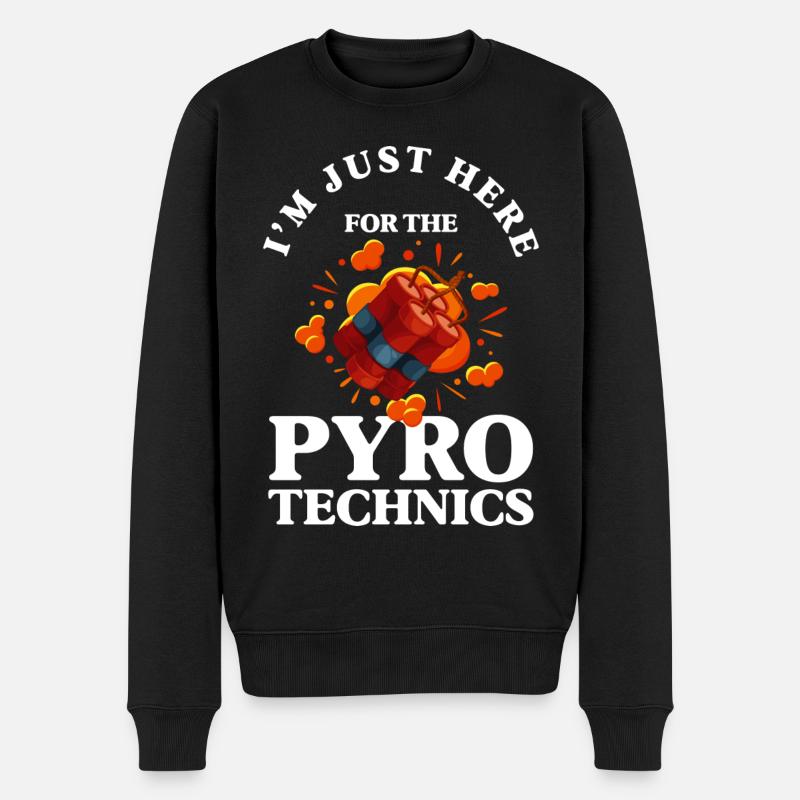 Pyro Silvester Fußball Feuerwerker - Männer Premium Bio Pullover - Schwarz