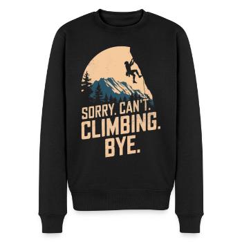 Klettern Freeclimbing felsklettern Spruch - Männer Premium Bio Pullover - Schwarz - Vorne - Nico (187cm)