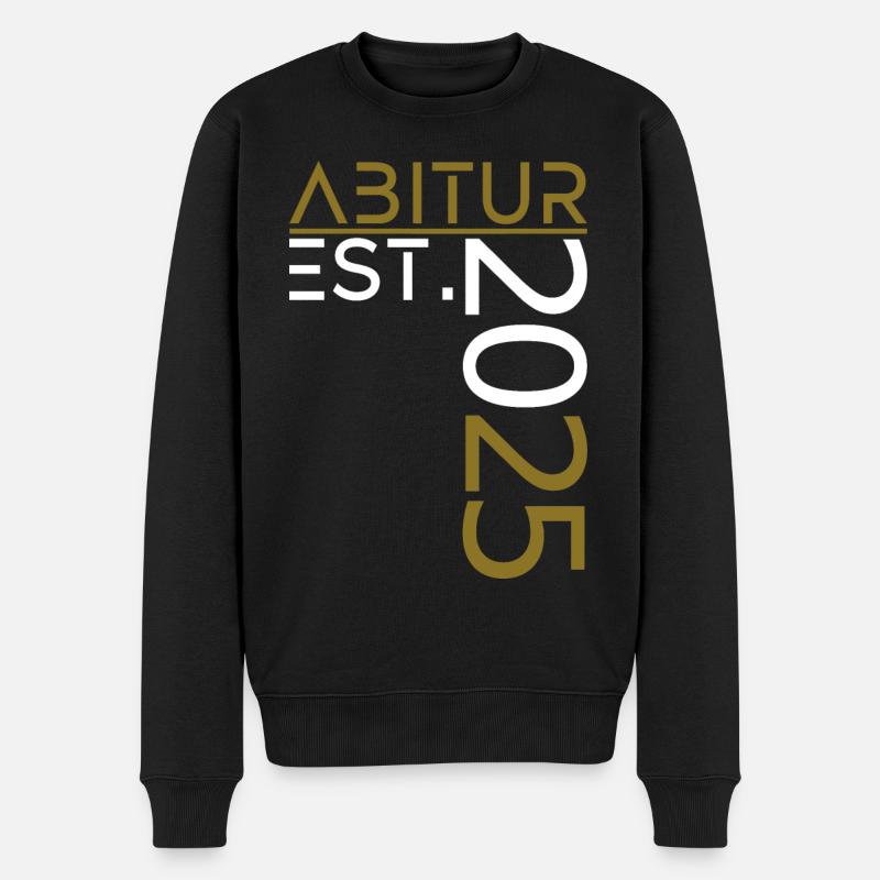 Abitur Est. 2025 - Männer Premium Bio Pullover - Schwarz