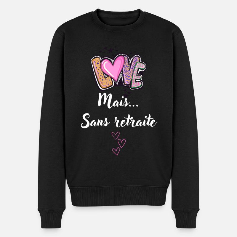 love mais sans retraite - Pull Premium bio Homme - noir