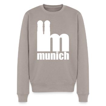 Servus - Greetings from Munich - Frauenkirche - Men's Premium Organic Jumper - taupe - Front - Nico (187cm)
