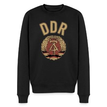 DDR, Osten, Ossi Geschenk - Männer Premium Bio Pullover - Schwarz - Vorne - Nico (187cm)